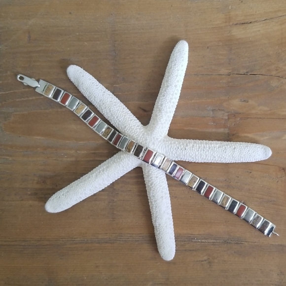 Silpada - Rare Pyrite & Natural Stone Bracelet - Picture 1 of 8